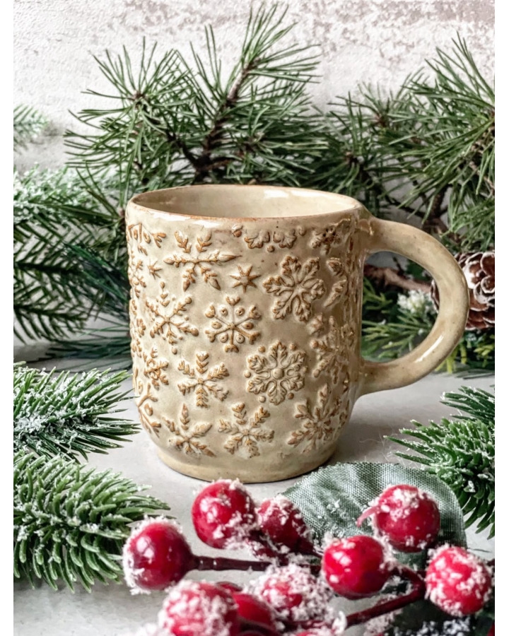 Kubek ceramiczny BEIGE SNOW 250 ml