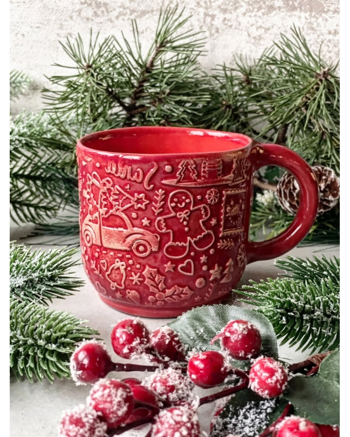 Kubek ceramiczny RED CHRISTMAS 360 ml
