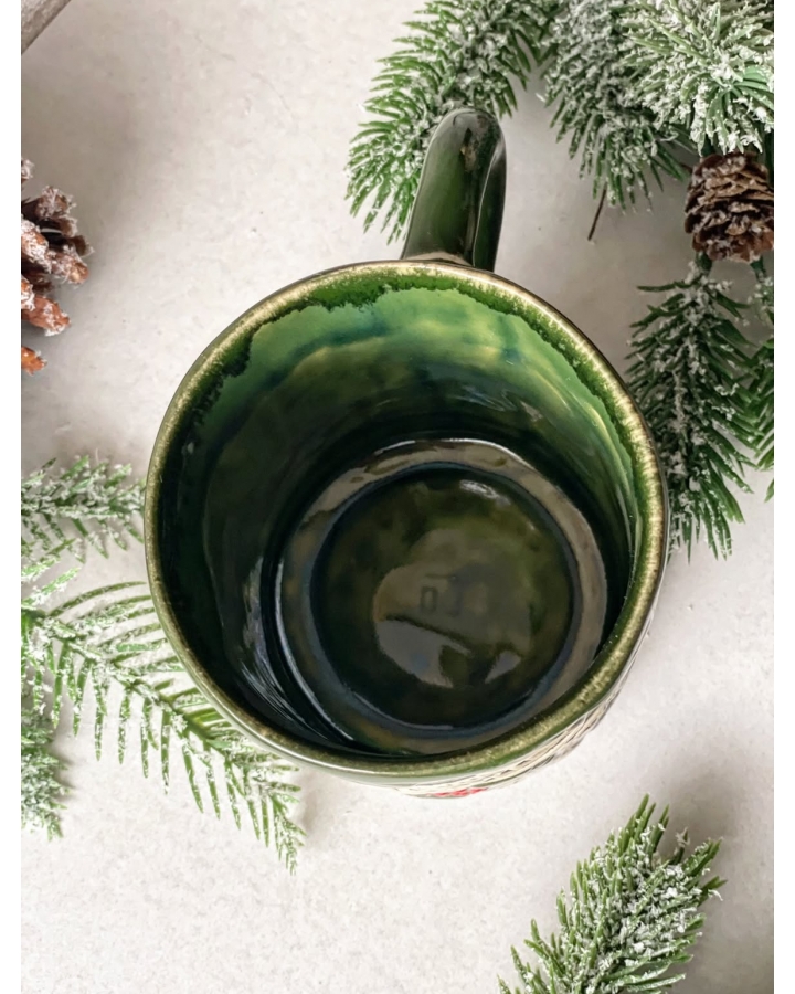 Kubek ceramiczny GREEN BIRDS 450 ml