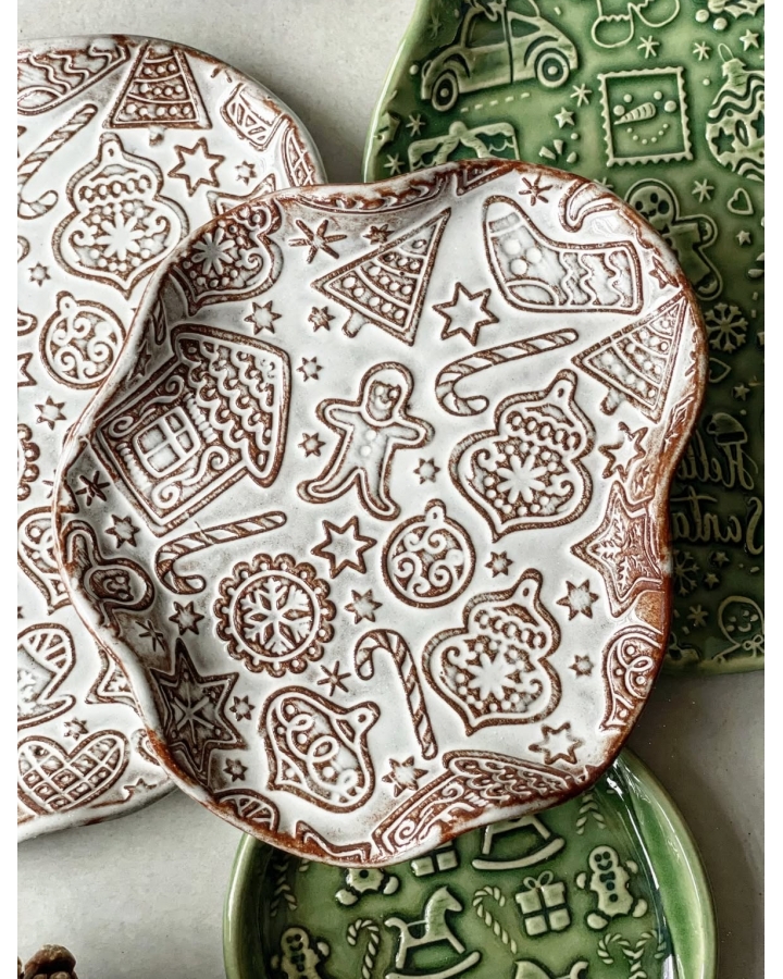 Talerz ceramiczny CIASTEK PIERNIKOWY 17 cm x 15 cm