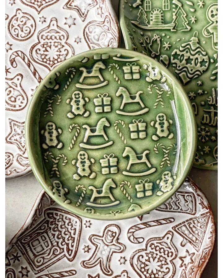 Talerz ceramiczny GREEN HOLIDAY 12 cm