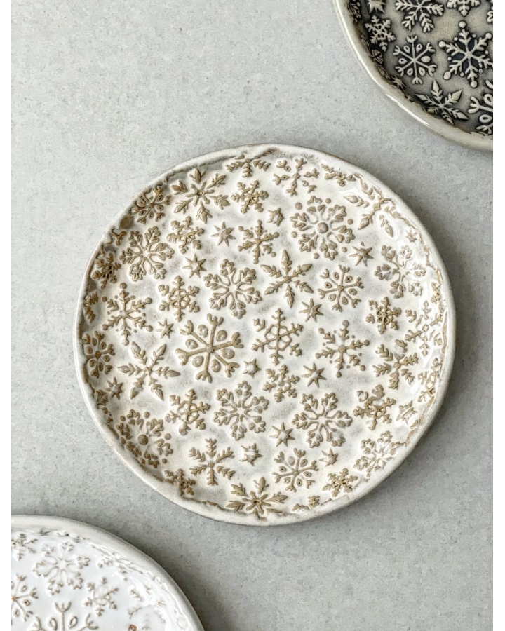 Talerzyk ceramiczny CREAM SNOW 13,5 cm