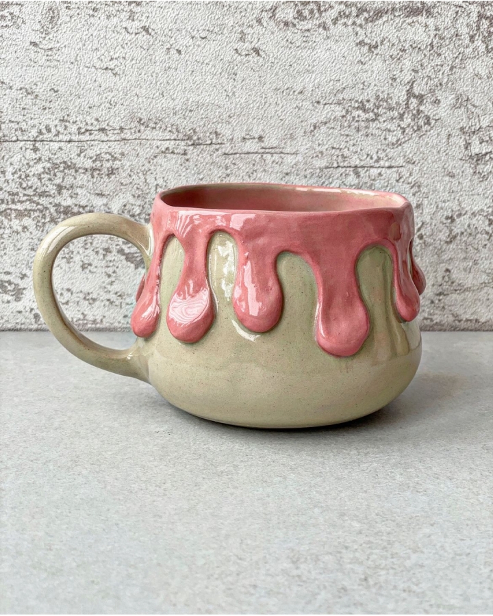 Kubek ceramiczny CUTE PINK 440 ml