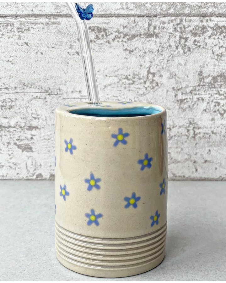 Kubek ceramiczny SPRING 350 ml (szklana rurka GRATIS) OUTLET