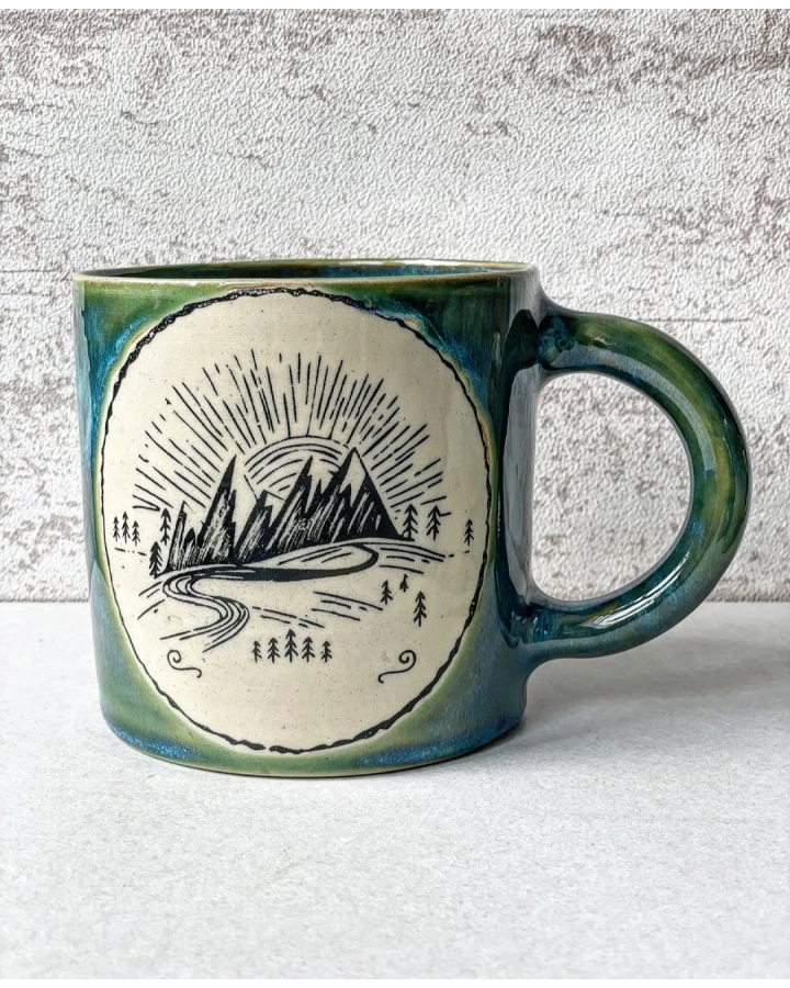 Kubek ceramiczny GÓRY 600 ml