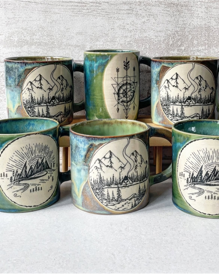 Kubek ceramiczny GÓRY 600 ml
