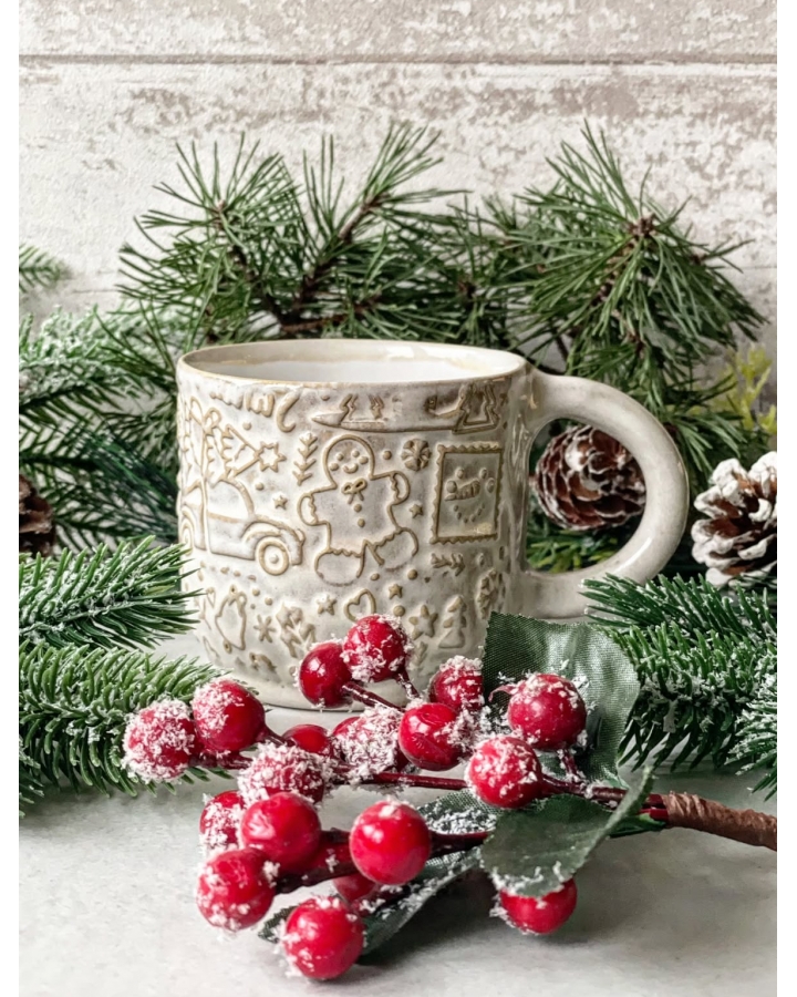 Kubek ceramiczny CREAM CHRISTMAS 360 ml