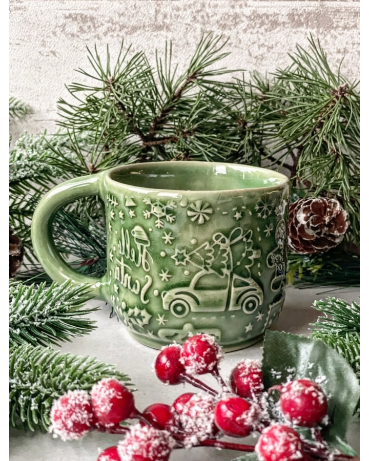 Kubek ceramiczny GREEN CHRISTMAS 340 ml
