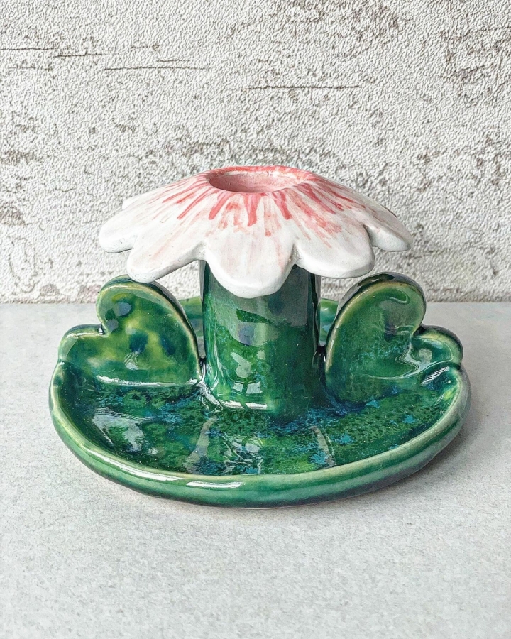 Świecznik ceramiczny KWIATEK