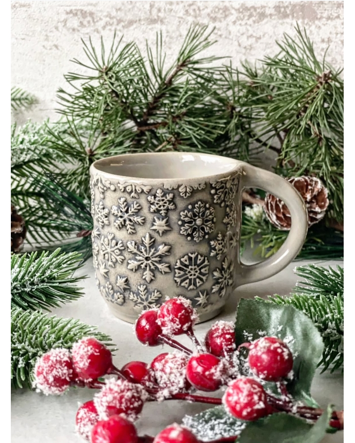 Kubek ceramiczny GRAY SNOW 220 ml